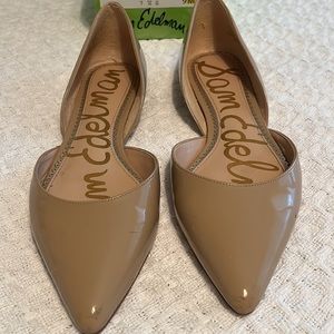 Sam Edelman Rodney nude patent flats, women’s size 9
